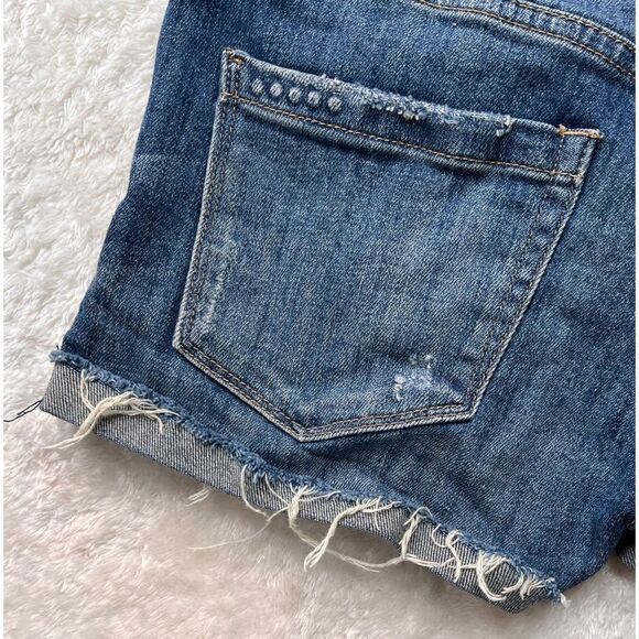 [BLANKNYC] The Fulton Boyfriend Distressed Cuffed Hem Denim Shorts, Size 25 - Picture 14 of 16